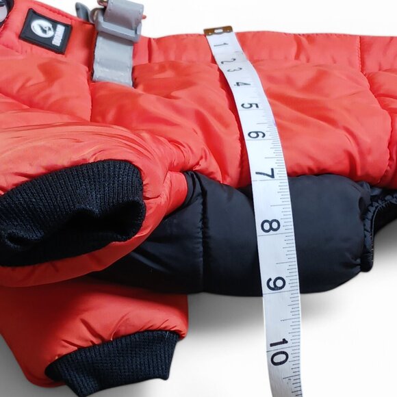 Waterproof Duomm Padded Dog Coat Orange, Warm All-Season Small & Medium Breed - Picture 14 of 16